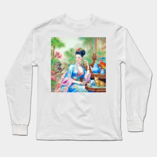 Griffon in the teahouse Long Sleeve T-Shirt